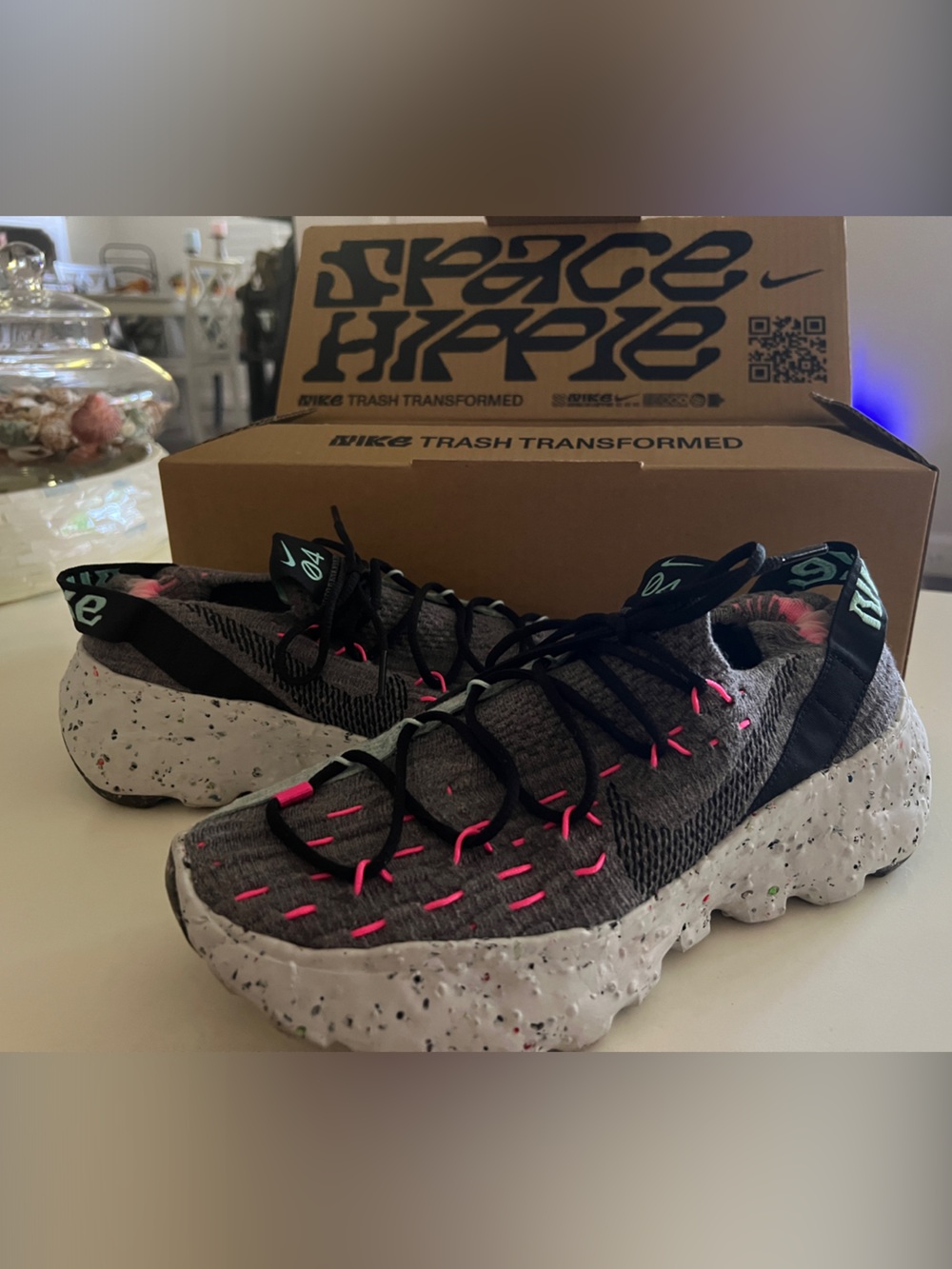 Nike Space Hippie 04 Grey with Pink Accents